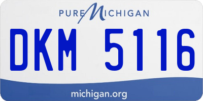 MI license plate DKM5116
