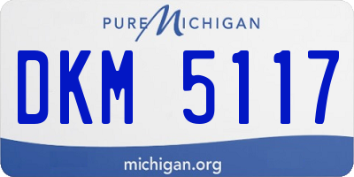 MI license plate DKM5117
