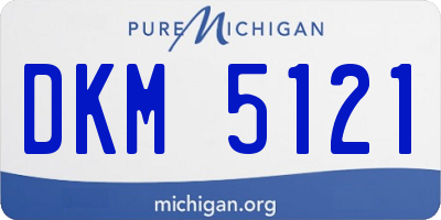 MI license plate DKM5121