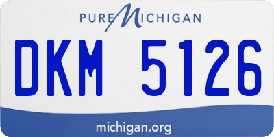 MI license plate DKM5126
