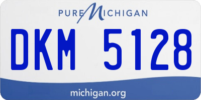 MI license plate DKM5128