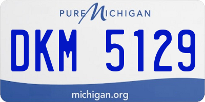 MI license plate DKM5129