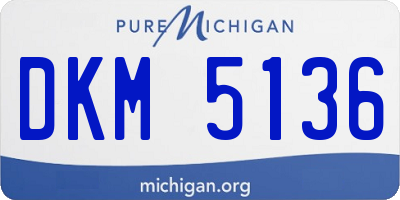 MI license plate DKM5136