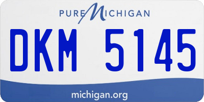 MI license plate DKM5145
