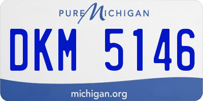 MI license plate DKM5146