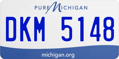 MI license plate DKM5148