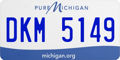 MI license plate DKM5149