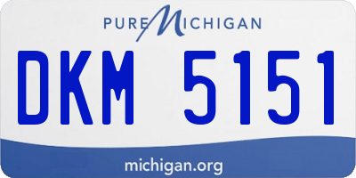 MI license plate DKM5151