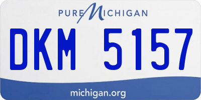 MI license plate DKM5157