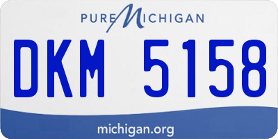 MI license plate DKM5158