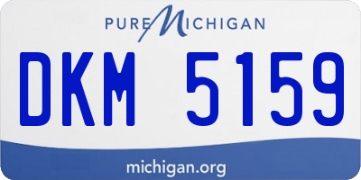 MI license plate DKM5159