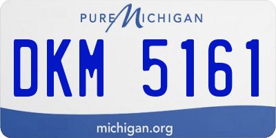 MI license plate DKM5161
