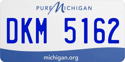 MI license plate DKM5162