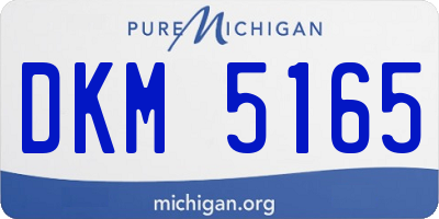 MI license plate DKM5165