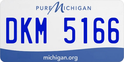 MI license plate DKM5166