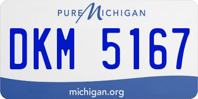 MI license plate DKM5167