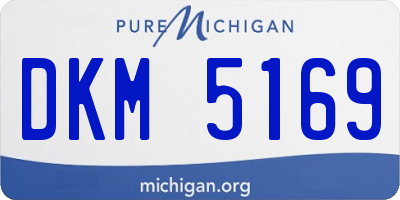 MI license plate DKM5169
