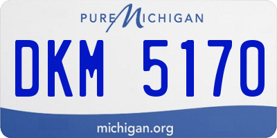 MI license plate DKM5170