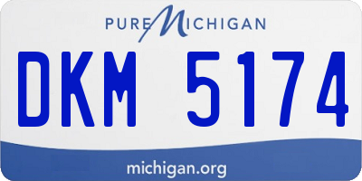 MI license plate DKM5174