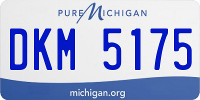 MI license plate DKM5175
