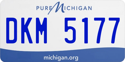MI license plate DKM5177
