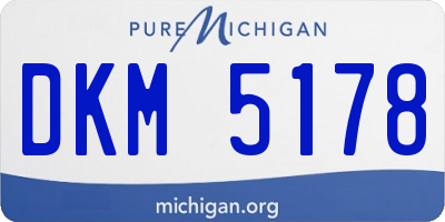 MI license plate DKM5178