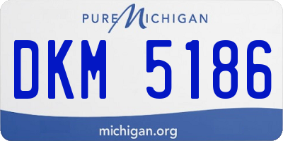 MI license plate DKM5186