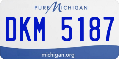 MI license plate DKM5187