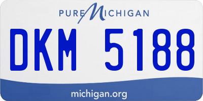 MI license plate DKM5188