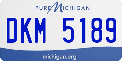 MI license plate DKM5189