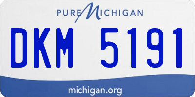 MI license plate DKM5191