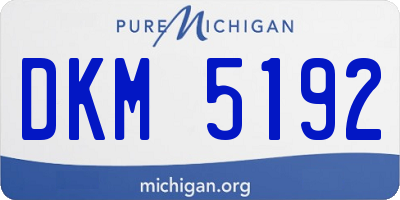 MI license plate DKM5192