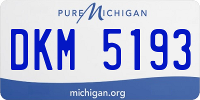 MI license plate DKM5193