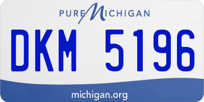 MI license plate DKM5196