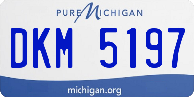 MI license plate DKM5197
