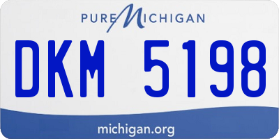 MI license plate DKM5198