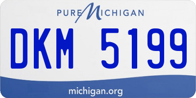 MI license plate DKM5199