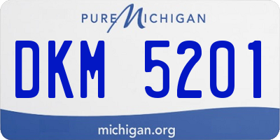 MI license plate DKM5201