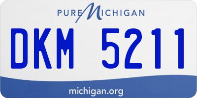 MI license plate DKM5211