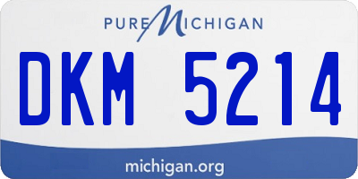 MI license plate DKM5214