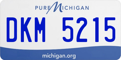 MI license plate DKM5215