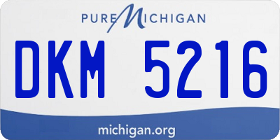 MI license plate DKM5216
