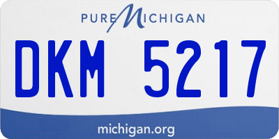 MI license plate DKM5217