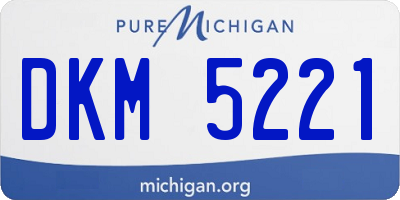 MI license plate DKM5221