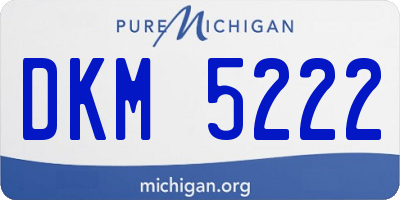 MI license plate DKM5222
