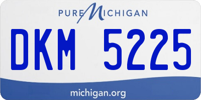 MI license plate DKM5225