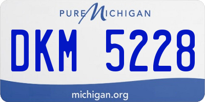 MI license plate DKM5228