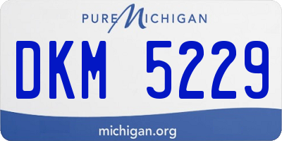 MI license plate DKM5229