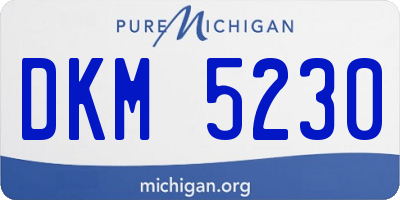 MI license plate DKM5230