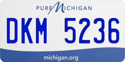 MI license plate DKM5236
